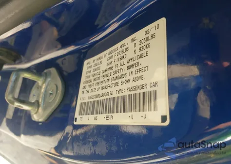 2010 Honda Accord 3.5 Ex-L из США, поврежденный, VIN 1HGCS2B82AA006174